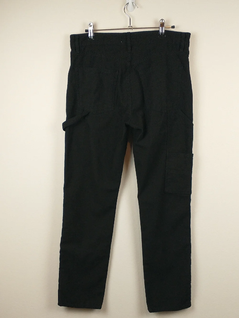Frame Le Slouch Utility Straight Leg Jeans Womens 26 Black Carpenter Double Knee